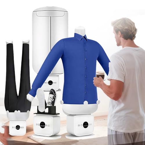 NzEupno Plancha Y Secadora AutomáTica De Ropa Y Zapatos, Armario De Vapor Vertical Touched para El Hogar, MáQuina Antiarrugas Inflable Manos Libres, para Pantalones, Camisetas Y Faldas B