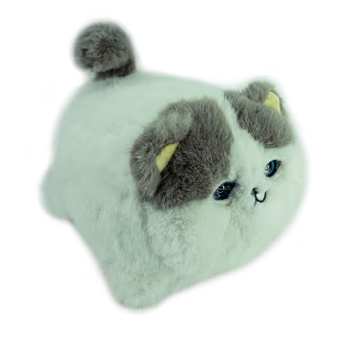 YOHAKI Electronic Cat Plush Toys for Kids Cute Robot Remote Control Fur Real Pets Talking Tom Kitty Toys with Sounds Wiggle Tail for Girls&Boys Birthday Halloween(juguetes para niñas)