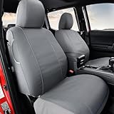Coverado Seat Covers Custom Fit for Tacoma Double Cab/Crew Cab SR/SR5/TRD Sport/TRD Off-Road/Limited Seat Cushion Protectors 2005-2015 Canvas (Frontpair, Gray)