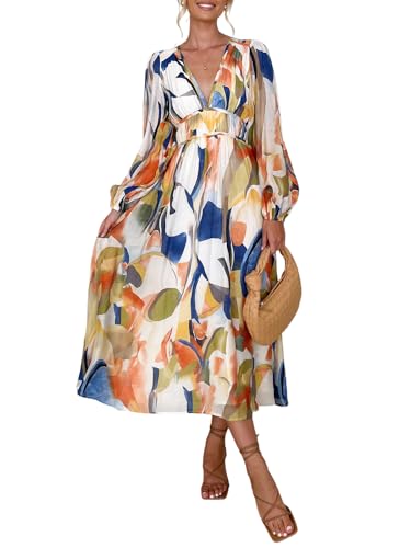 Sissyaki Womens Long Sleeve Summer Maxi Dress 2026 Floral Dress