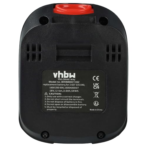 Batterie Bosch AdvancedOrbit 18 vhbw 18V avec cellules Li-Ion durables - 3