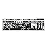 【Touches de clavier à grande impression】Ce clavier à gros caractères a la même taille extérieure et la même taille de touches qu'un clavier ordinaire, mais avec de grandes lettres blanches vives sur un fond noir. Cela crée un contraste élevé, un clavier idéal pour les malvoyants.