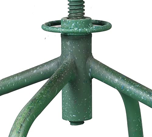 Topower Farmhouse Kitchen Stool, Industrial Counter Stool, Kitchen Deco Round Seat Standard Height Adjustable Swivel Bar Stools Indoor House Design Wood Seat Antique Green Set Of 2 #TOP5
