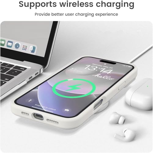 Image of DIZORO Compatible For iPhone 16 Pro Camera Protection Case 6.3, Slim Liquid Silicone Case 3 Layers Full Covered Soft Gel Rubber Phone Case Protective Cover 6.3 Inch - (Natural Titanium)