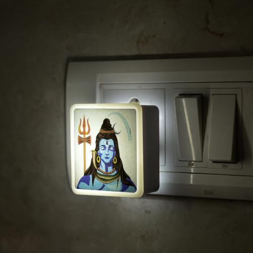 Image of Lexton Shiv Ji Fancy LED Night Lamp with 2 Pin Socket for Spiritual Ambiance, 0.5 Watt, 230v (Warm White, Pack of 1)