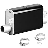 24mm Schalldämpfer Standheizung Zubehör, Schalldämpfer für Stromerzeuger, Schalldämpfer für Dieselheizung Auto Auspuffanlagen, Standheizung für Eberspacher/Webasto (Schwarz)