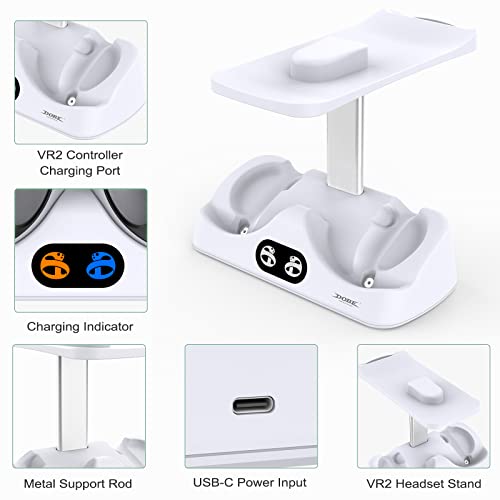 Image of FASTSNAIL Charging Stand for PlayStation VR2 | Vertical PS VR2 Headset & Sense Controller Charge Dock Station with USB-C Cable for PS5 VR2 Games Accessories