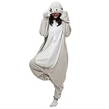 AYJMA Winter Unisex Kigurumi Erwachsene warme weiche rote Eule Onesies Pyjamas Nachtwäsche Overall Overall Pyjama L.