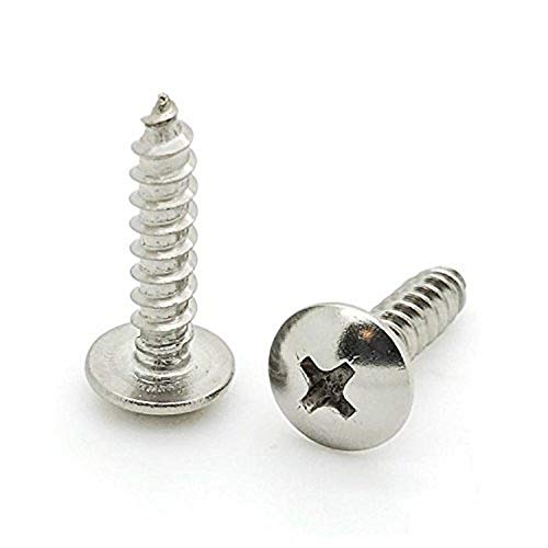 4 X 1 (100 Piezas) Tornillos De Chapa De Cabeza Plana, Acero