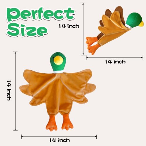 Image of Baby Security Blanket, Soft Baby Lovey Toy Blanket for Boys and Girls, Snuggle Toy Lovie Newborn Gift, Unisex Nursery Bed Blankets Green Duck15 Inch