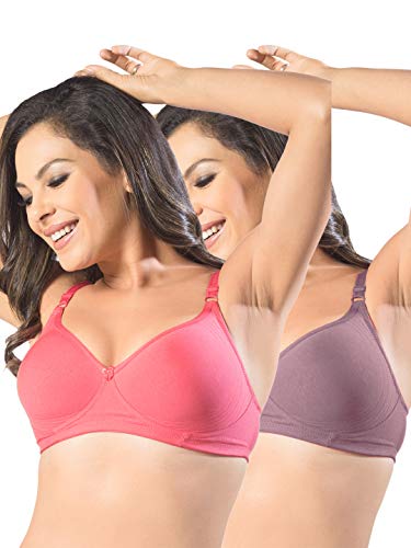 Image of SONARI Womens Non Padded Cotton T Shirt Bra | Wire Free, Medium Coverage, Comfortable and Lightweight | Adjustable Straps, Hook and Eye Closure for Everyday Wear - D-12