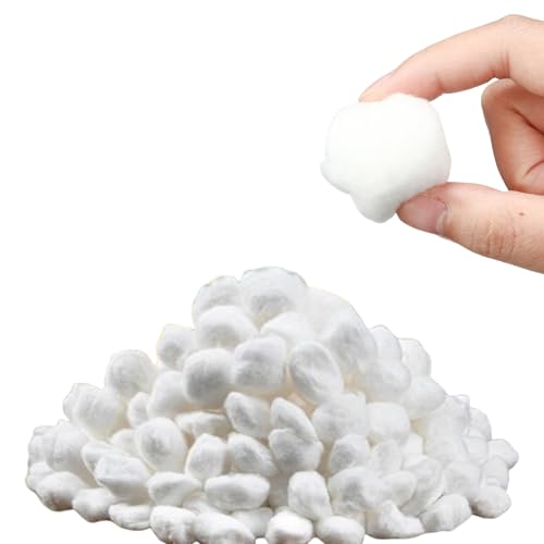 Duomama 200 Count Soft Absorbent White Small Cotton Balls - Suitable for Face Nail Polish Remover Makeup Removal Facial Ears