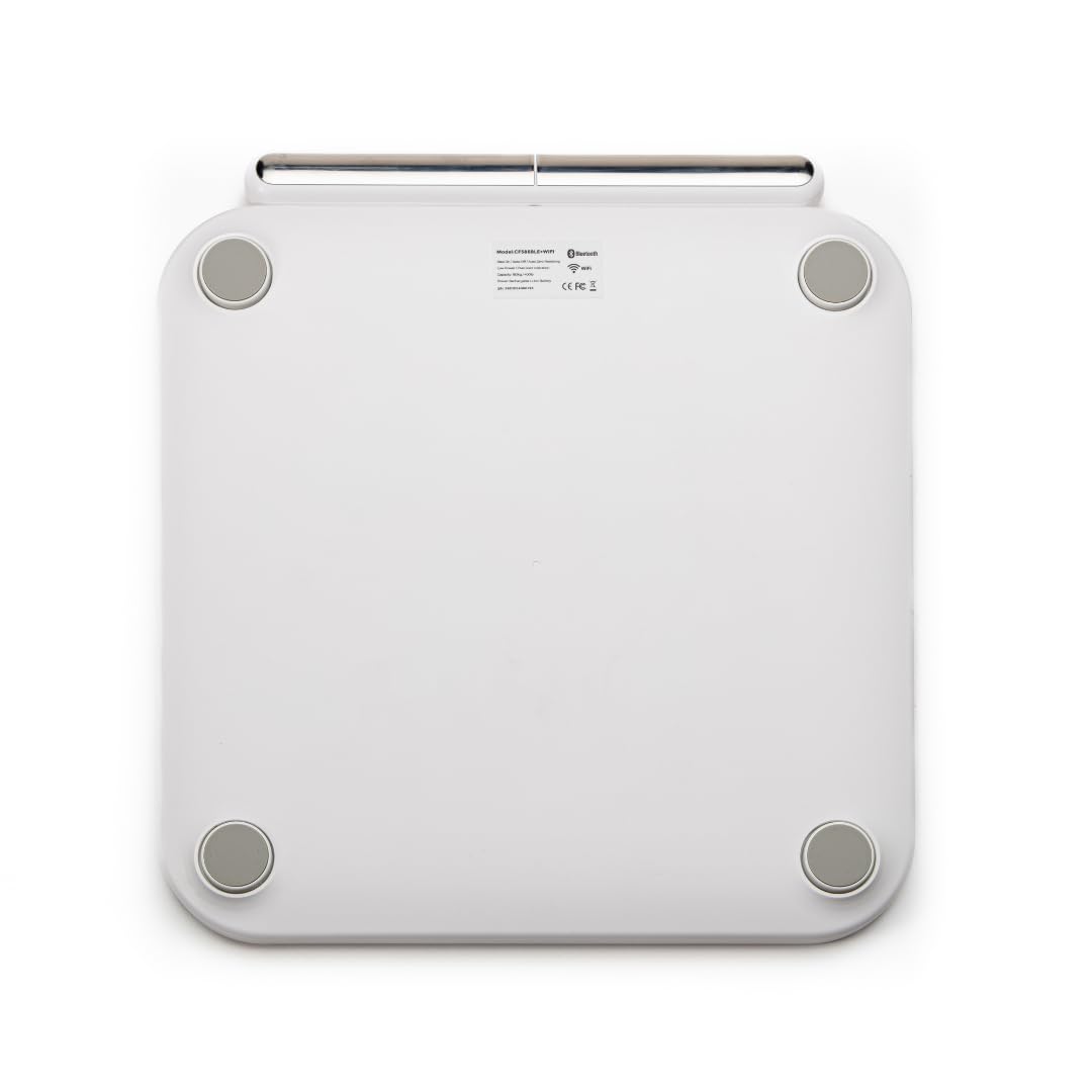 FlexFit Báscula para peso corporal y porcentaje de grasa, 8 electrodos, báscula digital de alta precisión, medición precisa de 56 indicadores corporales, báscula inteligente para baño
