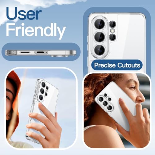 Image of NISHTECH for Samsung Galaxy S26 Ultra 5G Premium Transparent Hybrid Soft Slim Dust Proof Back Case Cover with Camera Protection
