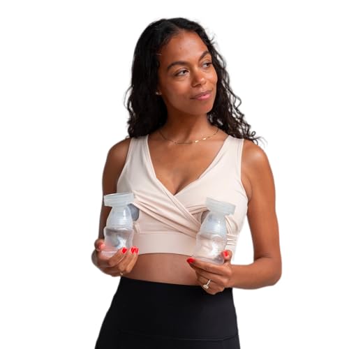 Image of Everyday Luxe Nursing & Hands-Free Pumping Bra - Nursing and Pumping Bra Fits All Standard Pump Flanges and Wearable Pumps