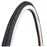 2 Neumáticos+2 Cámaras de Aire + Solapa Cubierta Rayos 26 X 1 3/8 para Bicicleta Hombre/Mujer Blanco / Negro