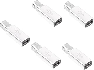 UKCOCO 5pcs Typec Adapter Electronic Piano Printer Cable Wire Cable Laptop Audio Adapter Audio Printers Adapter USB to Midi Adapter Piano Audio Adapters Piano Wire Connector Silver Mixer