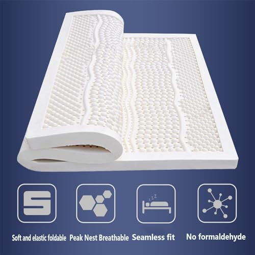 100% naturalna lateksowa taśma miękka i wygodna wentylacja o strukturze plastra miodu, odporna na kompresję, ekologiczne rozwiązanie do spania 150 x 190 cm dla lepszego zdrowia i komfortu.