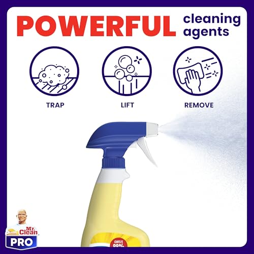 Mr. Clean PRO All Surface Cleaner, Commercial Grime Removal, Refillable Spray Bottles Bulk, 32 oz (Case of 6)