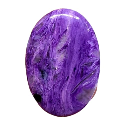 Charoite naturelle 41x28x5mm cabochon ovale pour création de pendentif