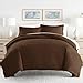 ienjoy Home Hotel Collection Soft Brushed Microfiber Duver Cover Set, King, Chocolate (IEH-DUV-12-4)