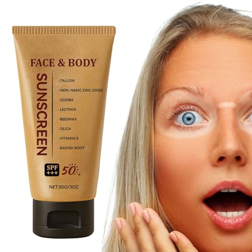Protector Solar Ligero,Loción Bloqueadora 85 g - Crema SPF50 Protección UV No Grasa Hidratante Corporal para Piel Sensible Actividades Diarias y Exterior Viajes Vacaciones