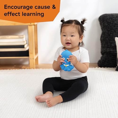 Image of Baby Einstein Ocean Explorers Soothing Opus Natural Rubber Teether Toy, Multisensory, Ages 0 Months and Up, Easy to Clean