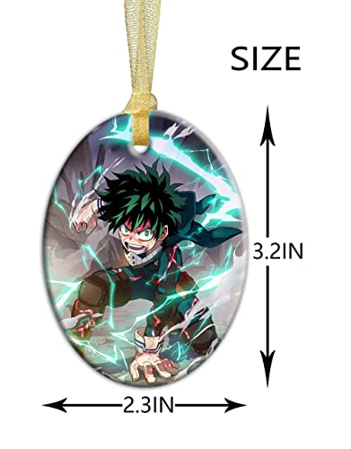 Anime Cartoon Christmas Ornaments Holiday Pendant Ceramic Ornament Oval Porcelain Christmas Ornament For Hanging On Christmas Tree Home Decoration #TOP2
