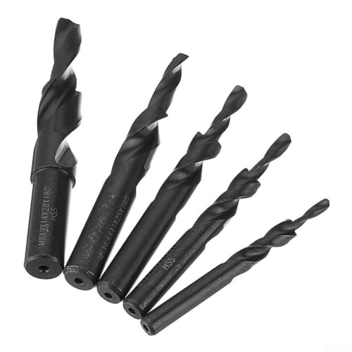 Broca escalonada en espiral HSS robusta para taladrar y biselar, cuenta con ángulos de 90 y 180 grados, para uso en metal y no metal (M4 x 90 grados)