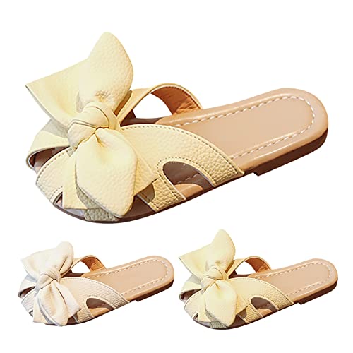 sfdgfhyf Toddler Girls Cute Shoes Little/big Kids Girls Sandals Hollow Closed Toe Bow Decorated Open Heel Outdoor Sandals2