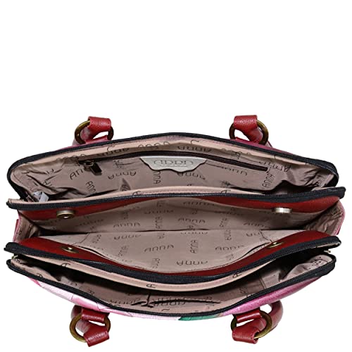 Image of Anna by Anuschka Women's Hand-Painted Genuine Leather Multi Compartment Satchel