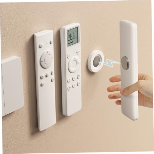 Support de télécommande magnétique mural blanc lot de 12 sans perçage - 4
