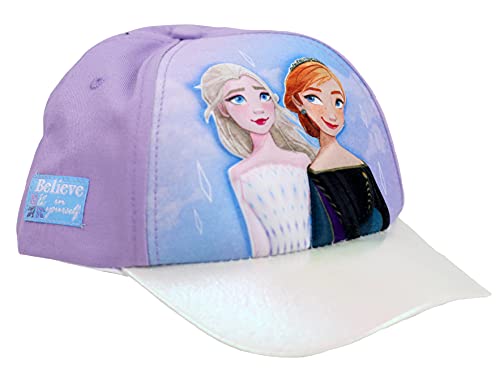 Casquette Reine des Neiges réglable pour éviter coups de soleil fille