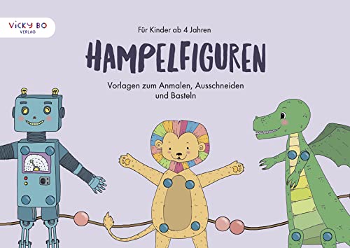 Hampelfiguren für Kinder ab 4 Jahren: Vorlagen zum Anmalen, Ausschneiden...
