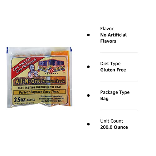 4098 Great Northern Popcorn Bulk Case (80) Of Premium Quality Popcorn Portion Packs , 2.5 Ounce (Pack Of 1) #TOP6