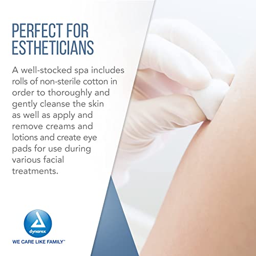 Dynarex Cotton Roll – Non-Sterile, Soft And Absorbent Cotton In An Easy To Tear & Use Roll, 1-Pound, 12” X 56", White, 1 - Dynarex Cotton Roll #TOP3