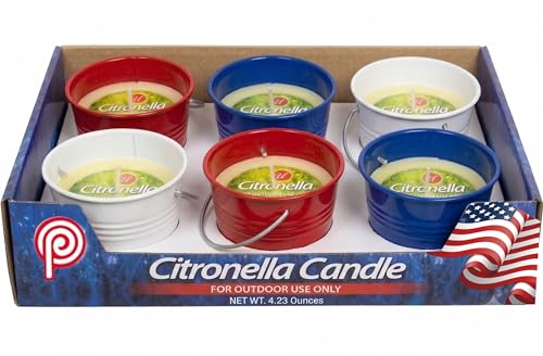 Bougies d'extérieur citronnelle de qualité supérieure en seaux métalliques
