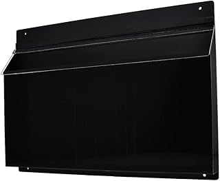 Marketing Holders Wall Multi Slot Outdoor Brochure Box 5 Pockets Holds 4 x 9 Inch Rack Cards or Flyers Acrylic Black with Clear View Window Non Locking Mail Holder