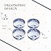 Spode Blue Italian Dip Bowl Set of 4-4-Inch Porcelain Bowls with Oriental Design, Dishwasher & Microwave Safe Tableware for Dip, Side, Appetizers, Dessert - Blue & White Dinnerware