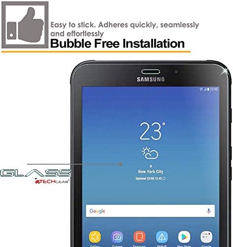 TECHGEAR [Pack of 2] GLASS Edition Screen Protectors Made For Samsung Galaxy Tab Active 2 8.0" (SM-T390 / SM-T395), Tempered Glass Screen Protector [9H Toughness] [HD Clarity] [Scratch-Resistant]