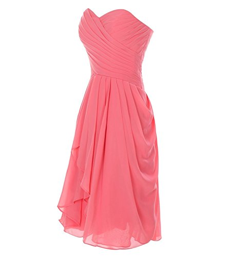 Onlinedress Women's Ruffles Bridesmaid Dress Short Party Gown Size 2 Tiffany Blue #TOP1