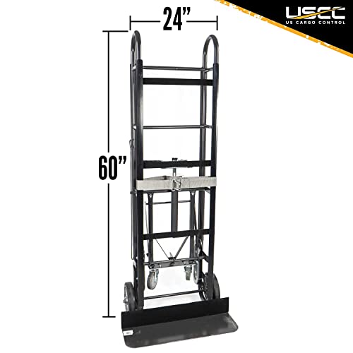 Us Cargo Control Steel Appliance Truck, Heavy Duty 1,000-1,200 Pound Capacity, Appliance Hand Dolly W/Single Auto Recoil System, Heavy Duty Hand Truck, Appliance Dolly, Kickback Wheels, Pallet Of 12 #TOP2