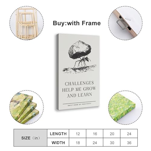 Tableau vintage fourmi et citation decoration murale premium