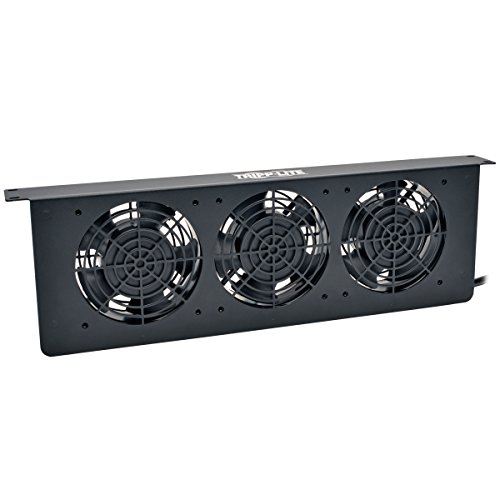 Tripp Lite Rack Enclosure Server Cabinet 1U Cooling Fan Tray 3 120V High-Performance Fans, 210 Cfm Srfan1U,Black #TOP2