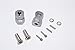 Axial RR10 Bomber Upgrade Parts Aluminum Wheel Hex Adapter (Inner 5mm, Outer 12mm, Thickness 19mm) - 2Pcs Set Gray Silver