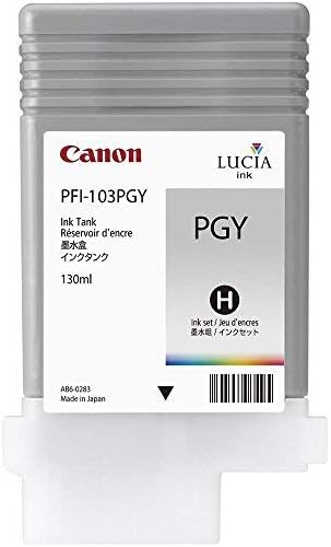 Canon PFI-103PGY 2214B001AA ImagePROGRAF iPF5100 iPF6100 iPF6200 Ink Cartridge (Photo Gray) in Retail Packaging