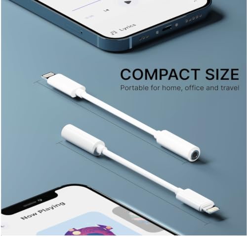 Basesailor Lightning to 3.5mm Audio Adapter for iPhone WHITE - Image 3