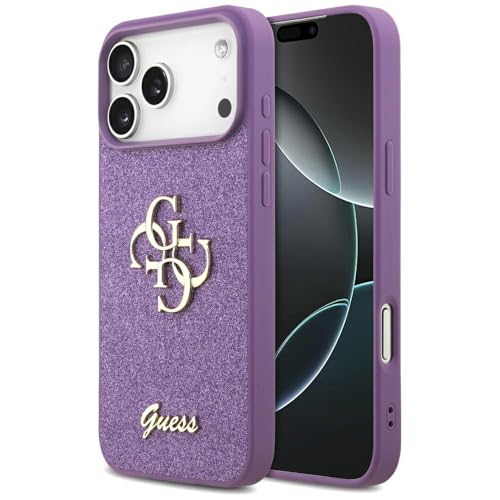 Coque iPhone 17 Pro Max Guess 4G paillettes violette CG Mobile