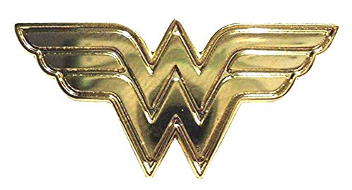 Mainly Metal Enamel Pin Badge Brooch Wonderwoman Logo Motif Gold plated (25mm) Wonder Woman