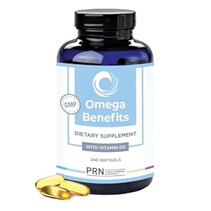 PRN Omega 3 Supplement – 240 Softgels, 60-Day Supply – Fish Oil Omega 3 Supplements with 1680 mg EPA & 560 mg DHA – rTG Omega-3 + Vitamin D for Skin, Joint, Brain, Eye & Heart Health